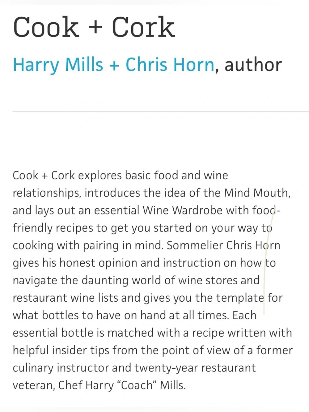 N/A cook cork
