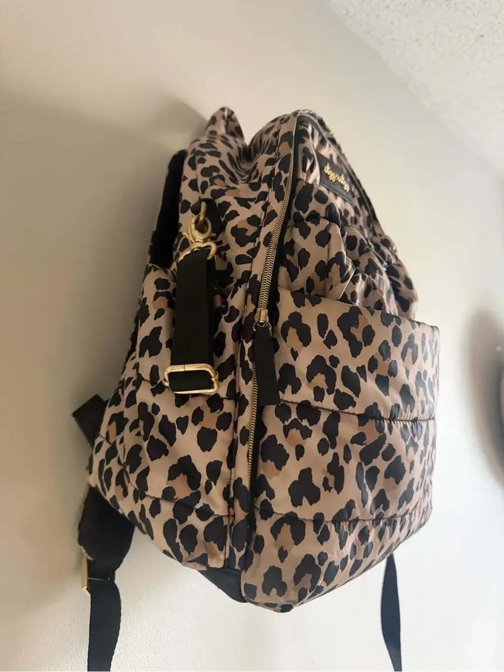 Itzy Ritzy Leopard Print Convertible Diaper Bag Backpack / Tote