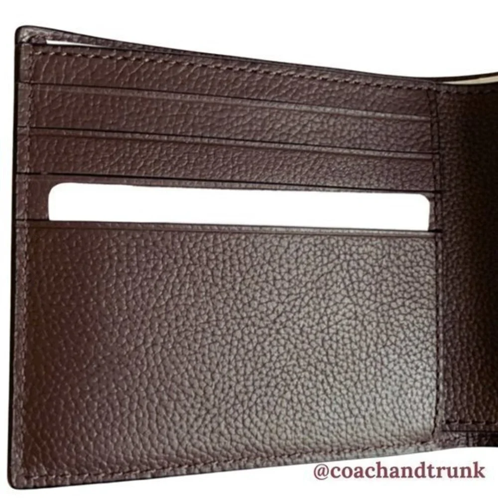 COACH Leather 3 in‎ 1 Wallet Compact Mahogany NWT