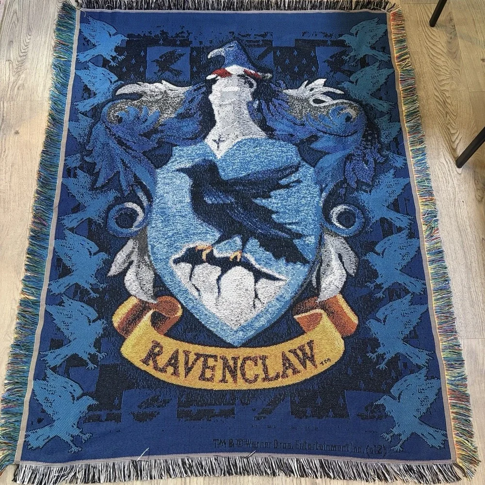 Harry Potter Ravenclaw Fringed Tapestry Jacquard 62 x‎ 50-inch Throw