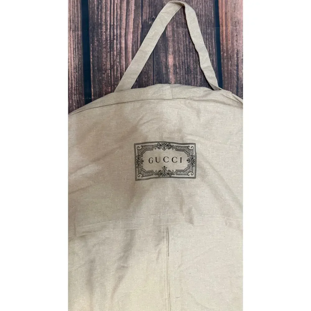 GUCCI Garment Bag Dust Cover Travel Suit & Dress Carrier Beige