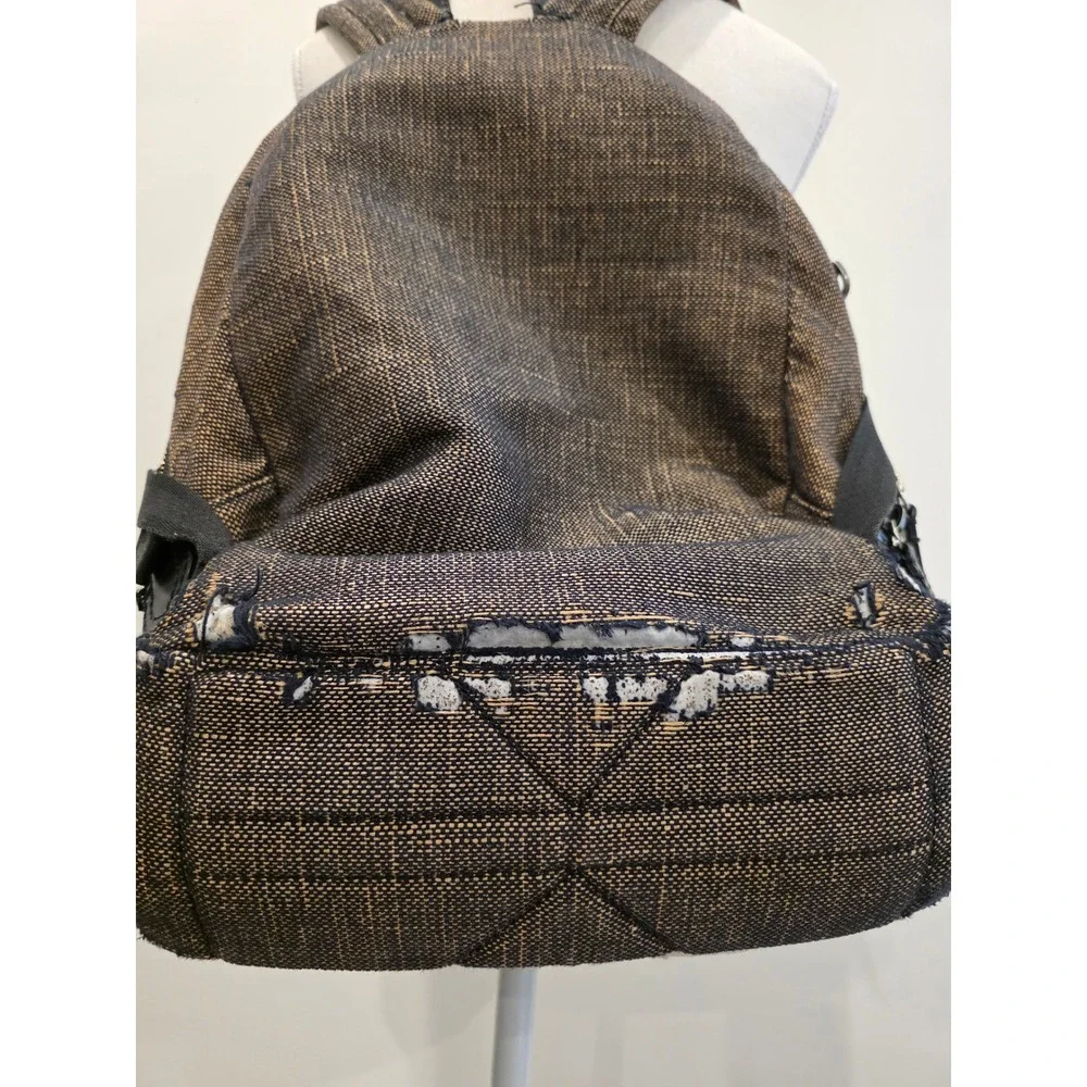 FRYE‎ Ivy Nylon Backpack Brown Black Grunge Distressed Travel