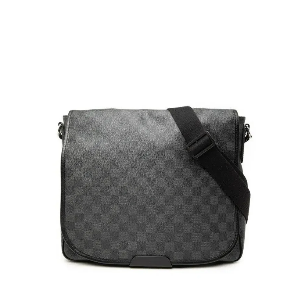 Louis Vuitton Damier Graphite Daniel MM Shoulder Bag Black