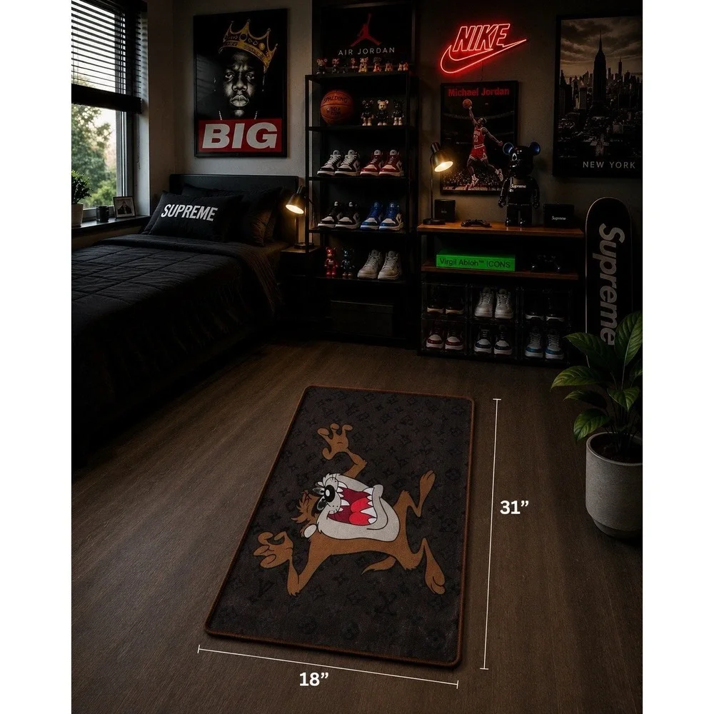 Monogram Designer Style Accent Rug – Hype Wall Art or Floor Decor‎