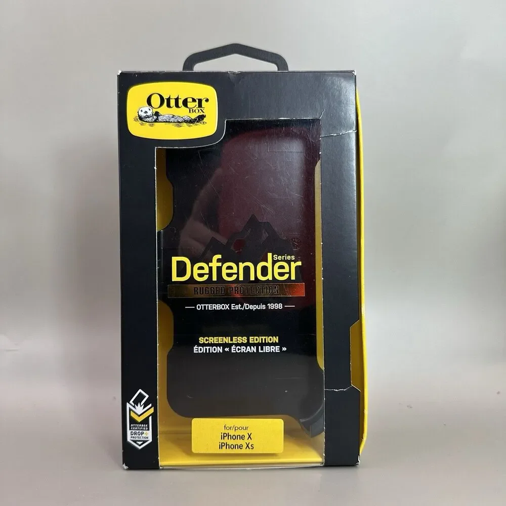 OtterBox Defender iPhone X / Xs Black NEW Open Box Screenless Edition