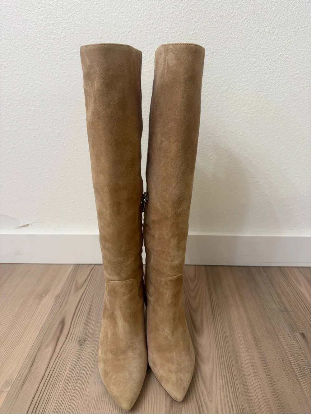 Sam Edelman Tan Suede Over-the-Knee Pointed Toe Boots