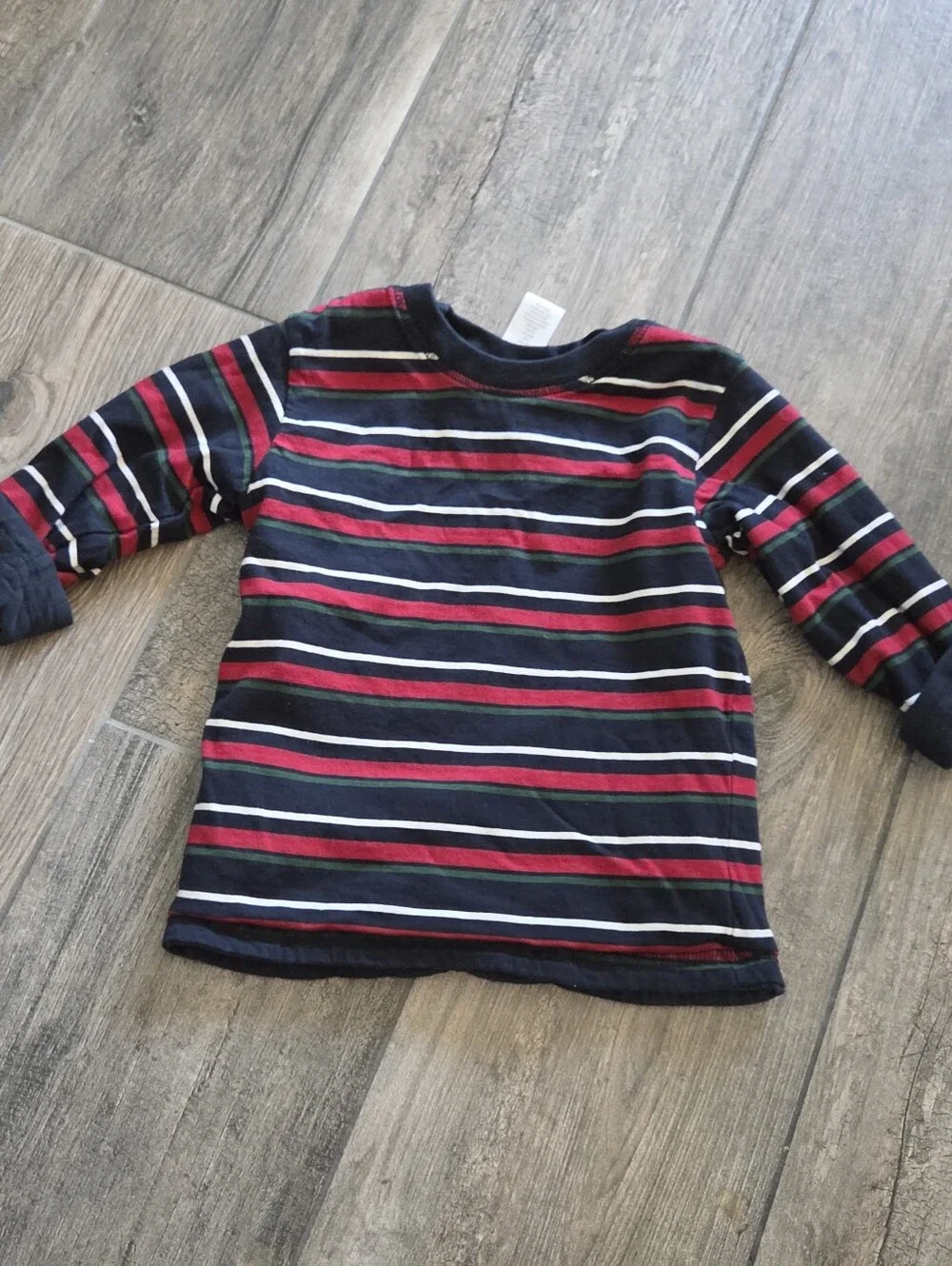 Gymboree EUC 2T Red Snowman Sweater, Navy Reversible Striped Tee and Cargo Pants