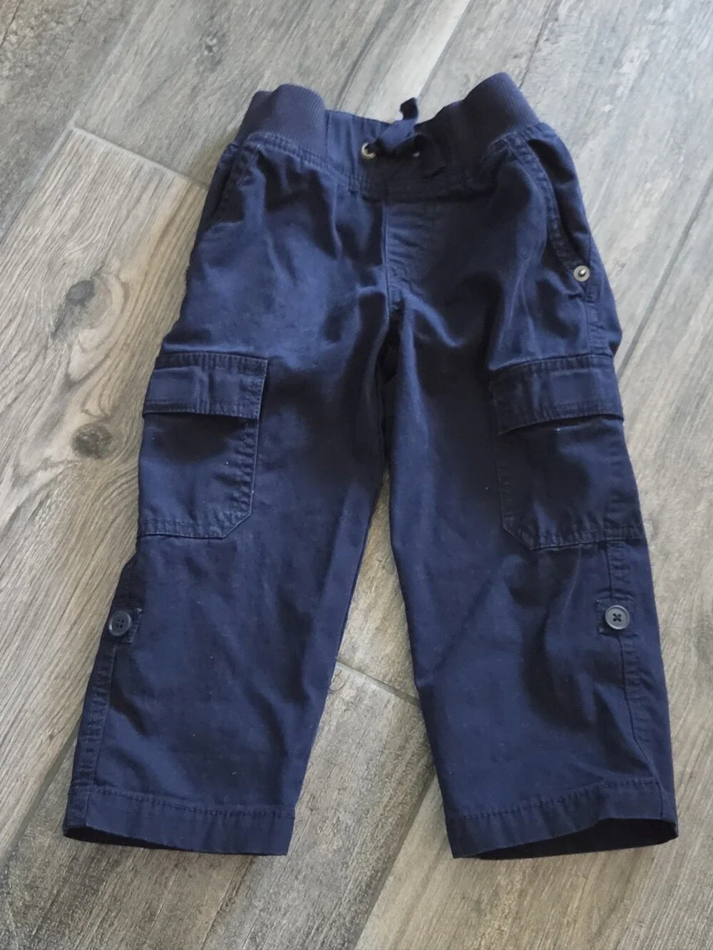 Gymboree EUC 2T Red Snowman Sweater, Navy Reversible Striped Tee and Cargo Pants