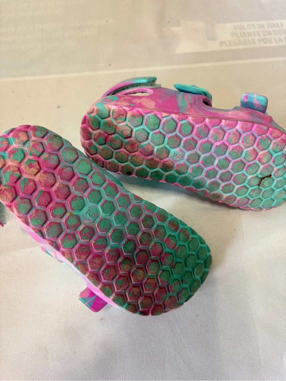 Cat & Jack Turquoise and Pink Kids Sandals