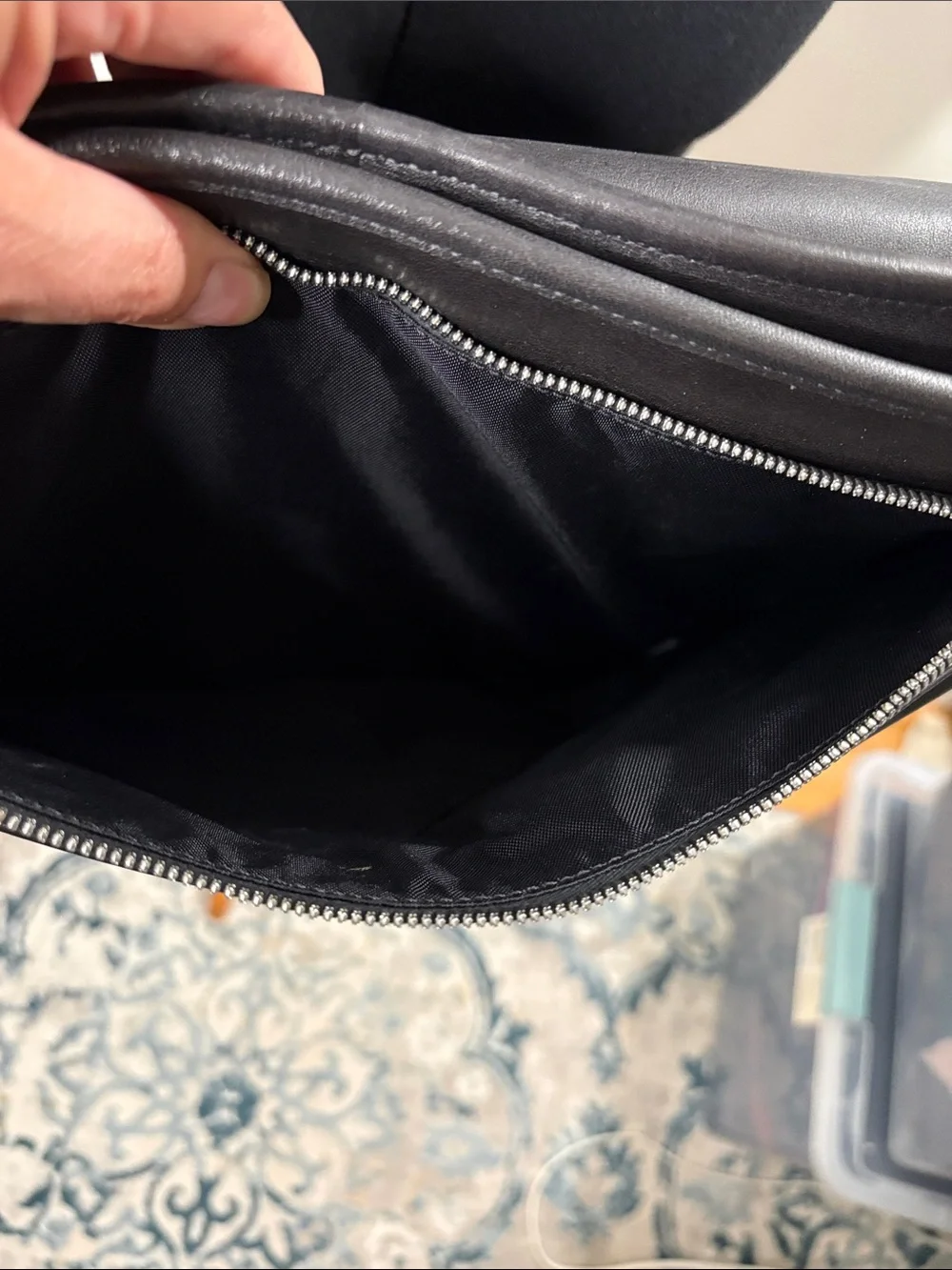 Coach structured leather