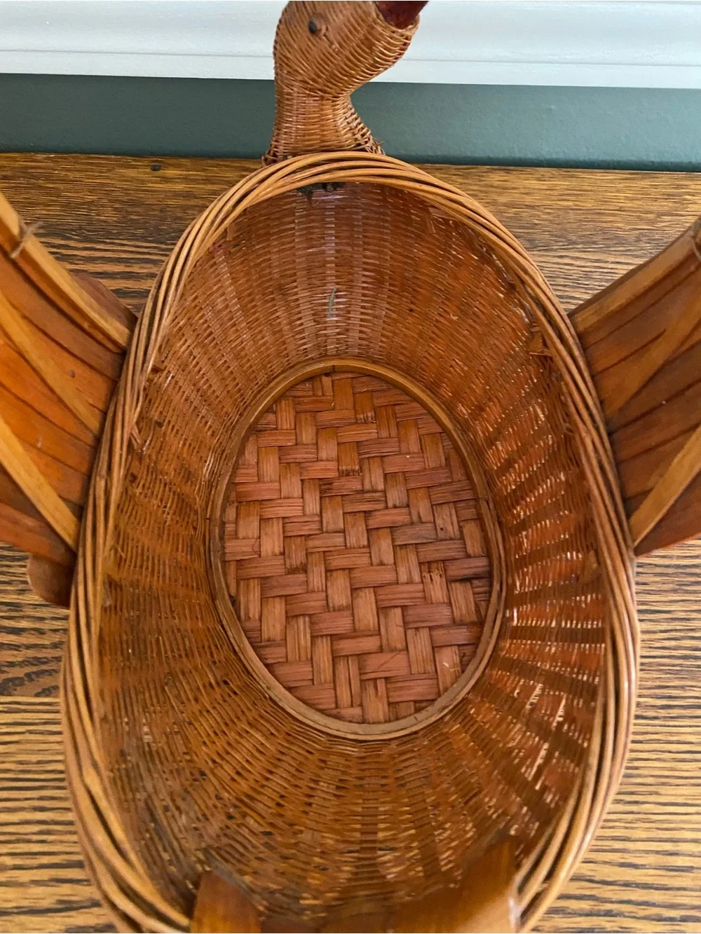 Vintage woven wicker