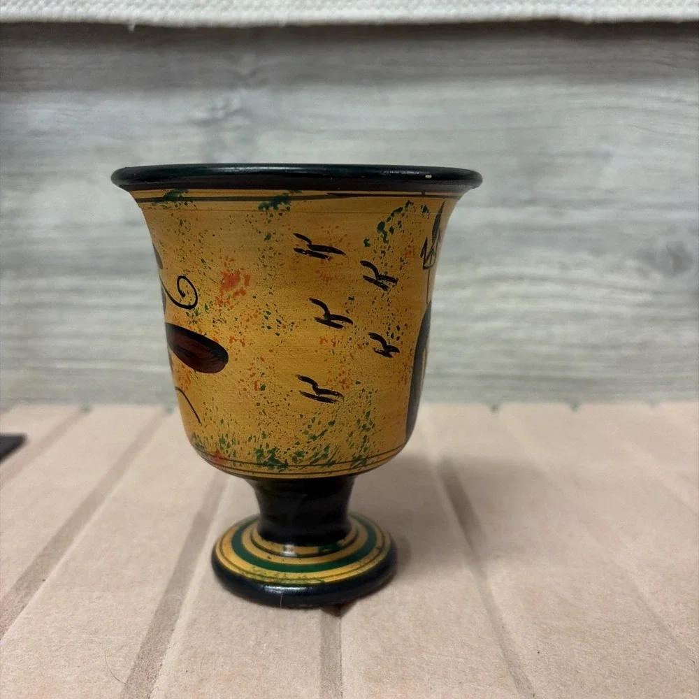 Pythagorean Cup Greek Ceramic Pottery Cup of Justice Greek Roman God Zeus (D7)
