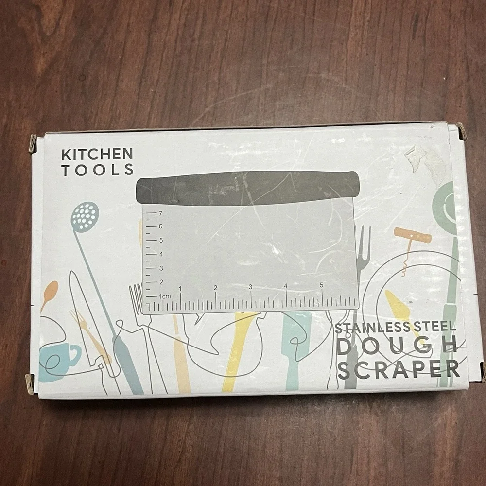 Stainless‎ Steel Dough Scraper Cutter – Pizza, Pastry & Cake Baking Tool