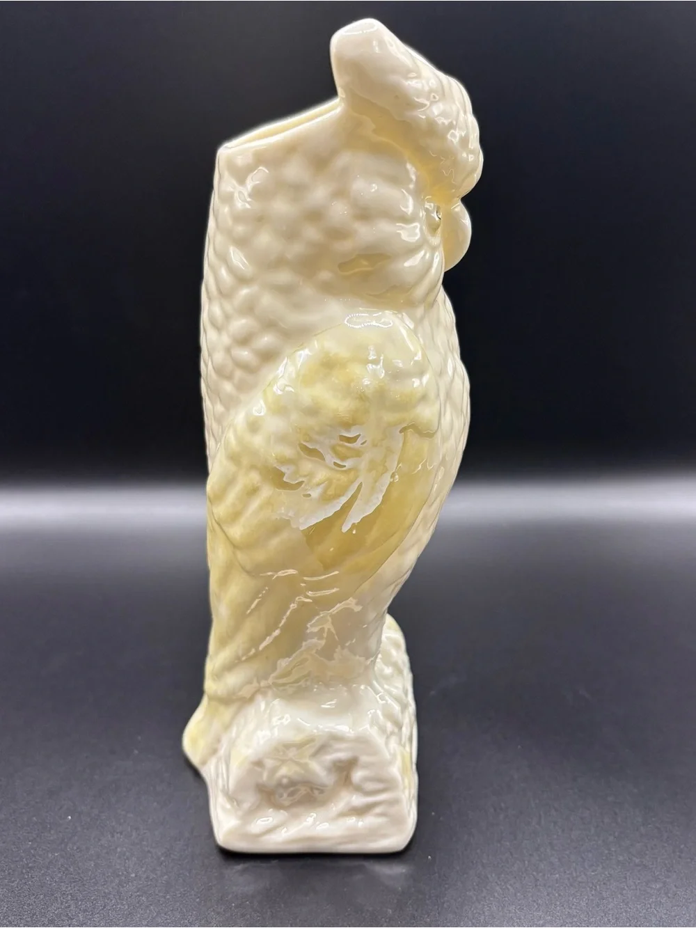Vintage Irish Belleek Porcelain Owl Vase (1960s/1970s)