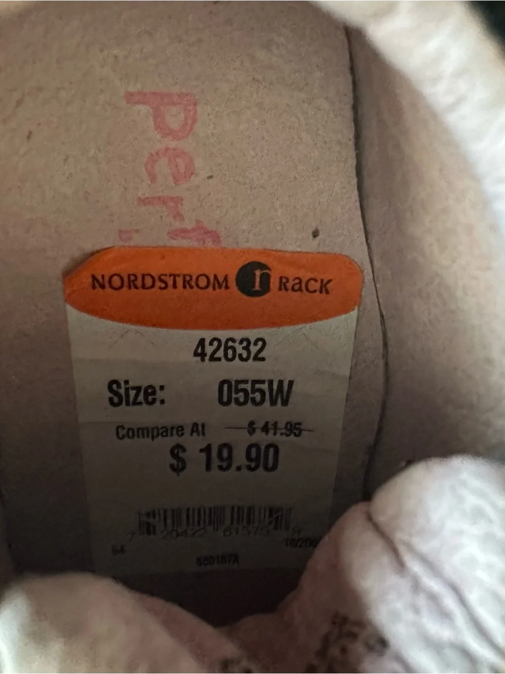 NWT Perfection Toddler 5.5W Black Butterfly Accent Lace-Up Shoes - Pink Details