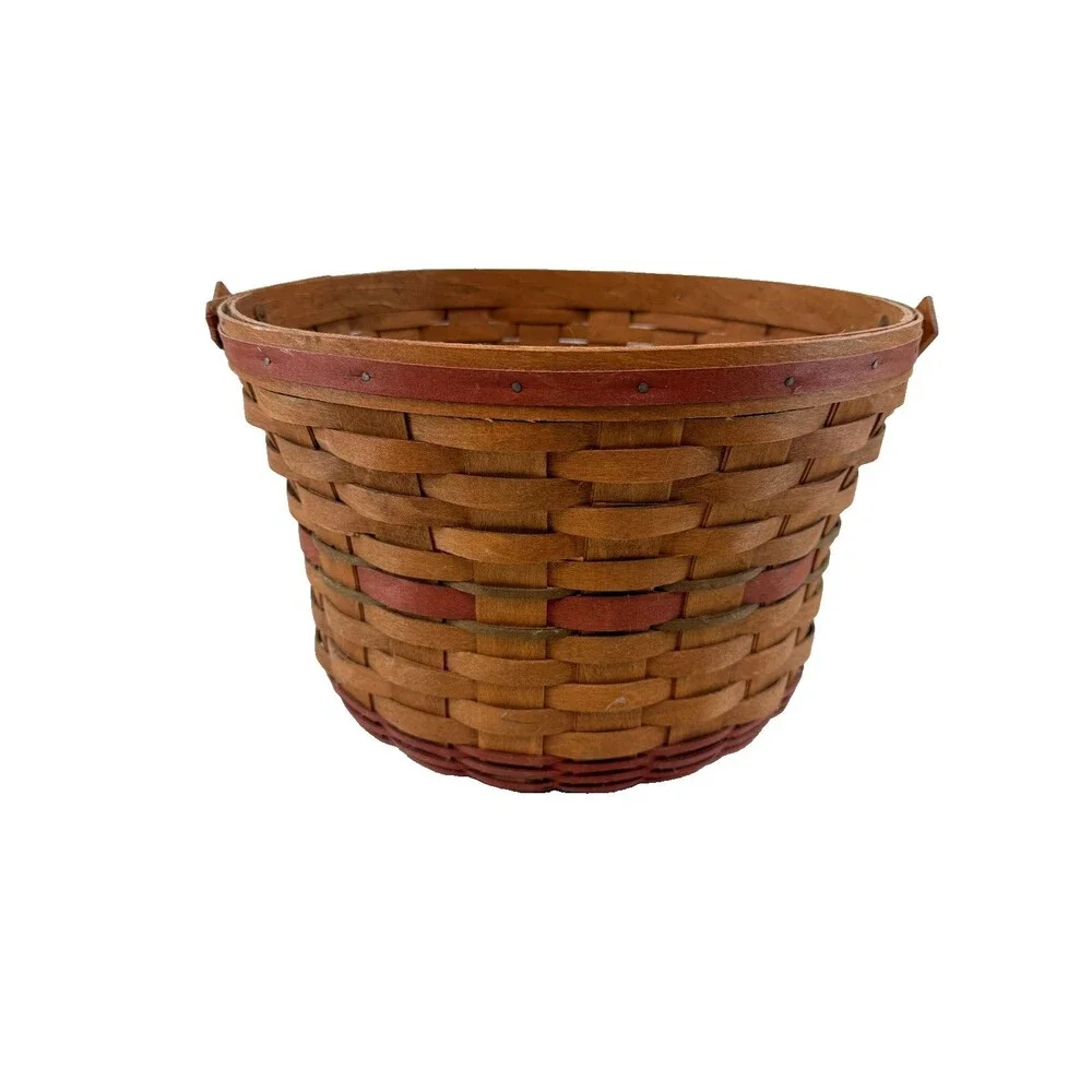 1989 Longaberger Holiday Hostess Large Fruit Basket Vintage 13