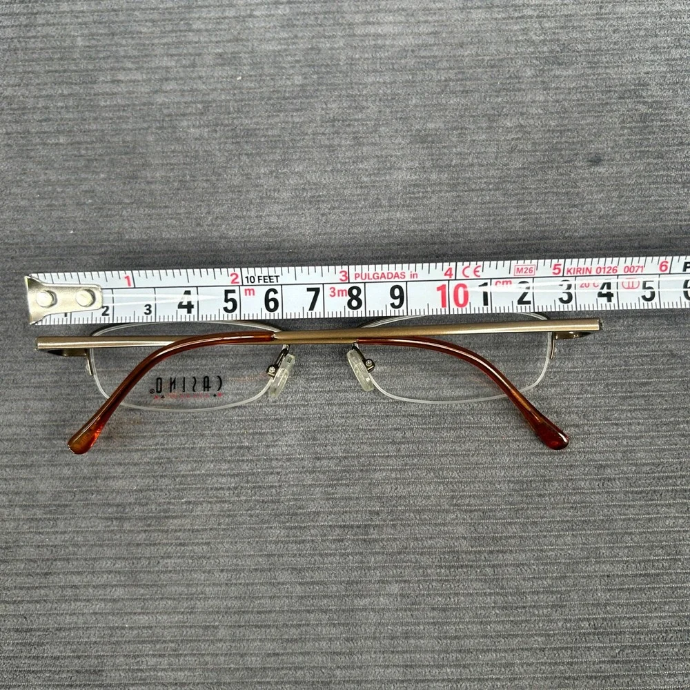Casino Eyewear CB1083 Bronze Semi Rimless Rectangular Frames 52-16-140