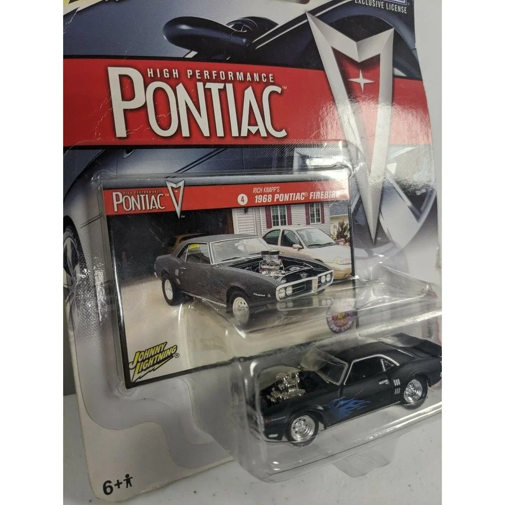 Johnny Lightning 1968 Pontiac Firebird Black Blue Flames High Performance 50154