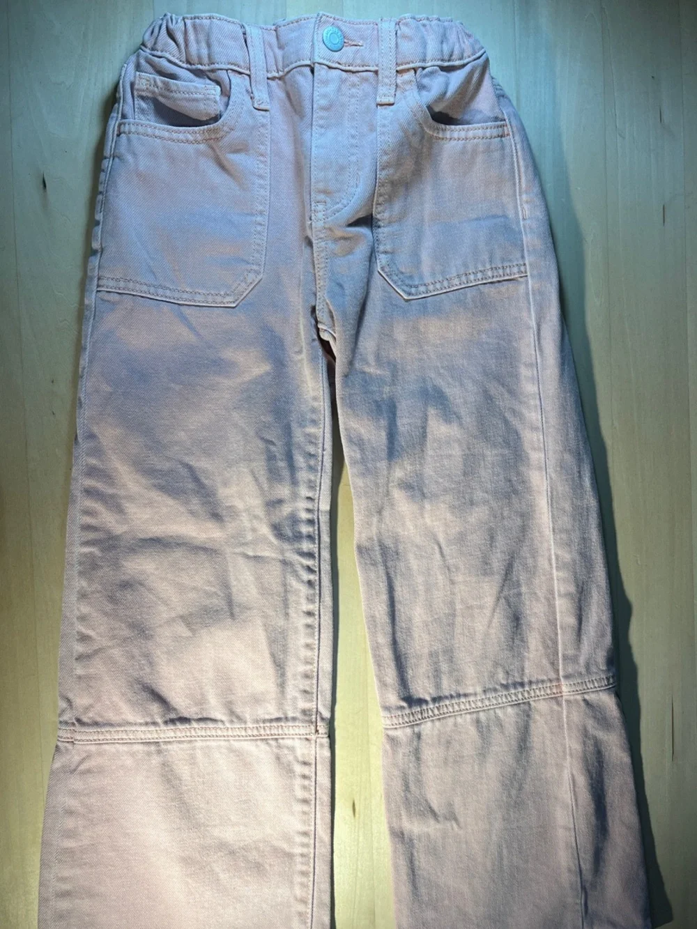 Old Navy Girls Light Pink Baggy Wide-Leg Jeans size 8