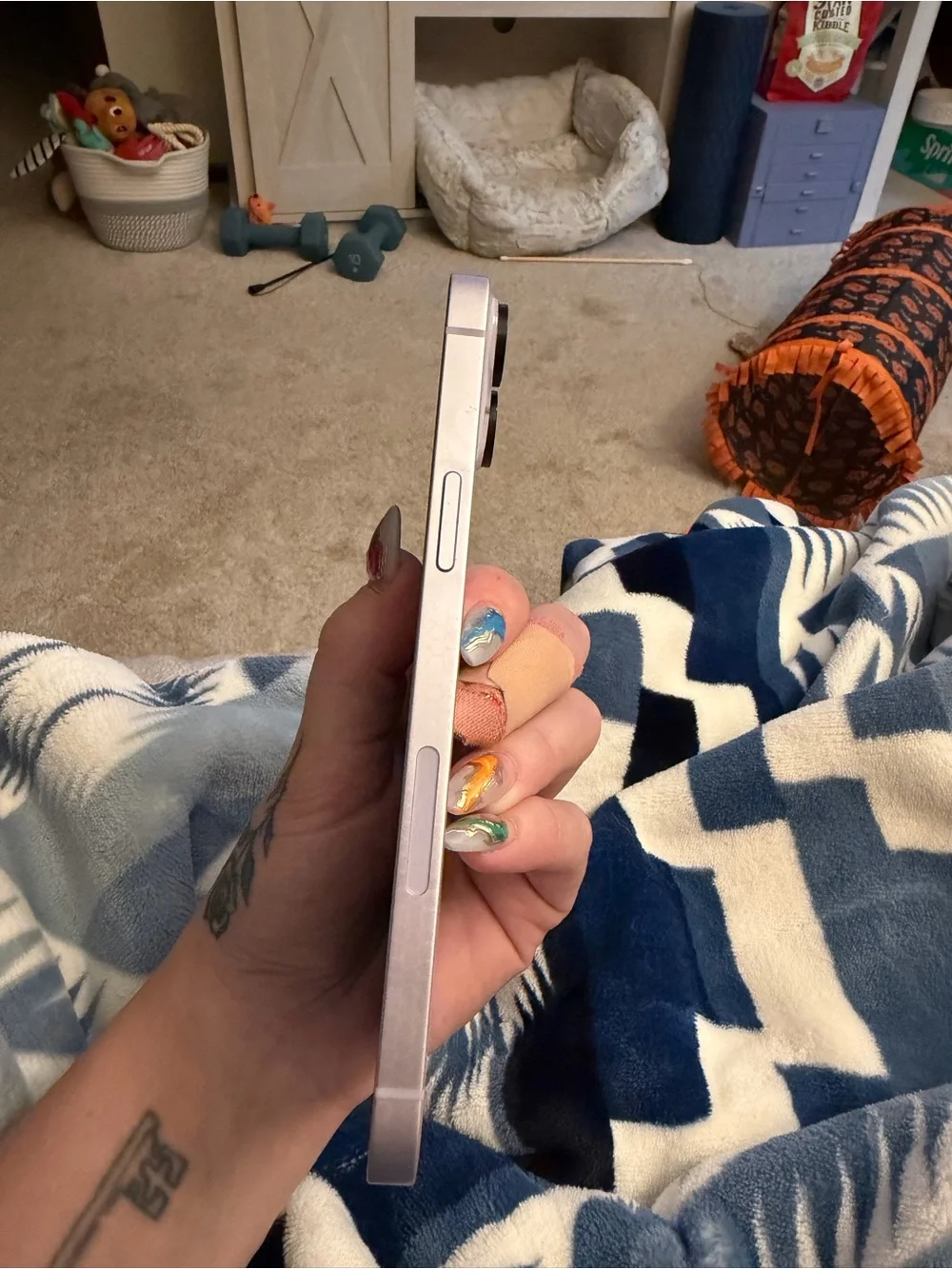 Apple smartphone featuring