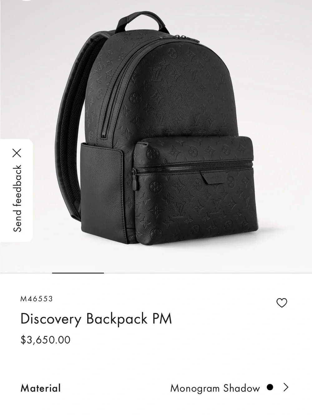 Louis Vuitton Black Embossed Monogram Slim Backpack