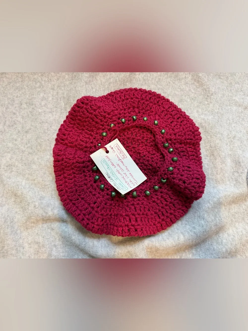 N/A burgundy hand