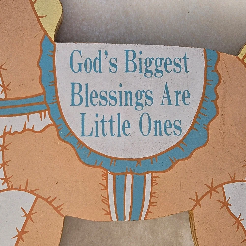Vintage Rocking Horse Wall Decor God's‎ Biggest Blessings Are Little Ones baby