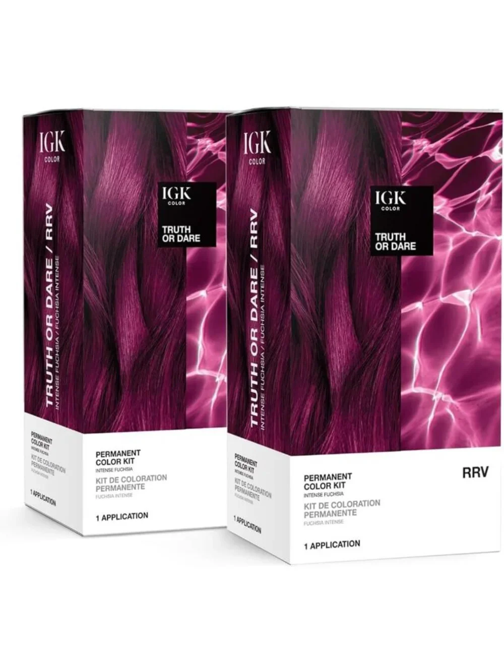 Intense Fuchsia Permanent Hair Dye Kit - Vibrant Color, 2 Pack, Long-Lasting