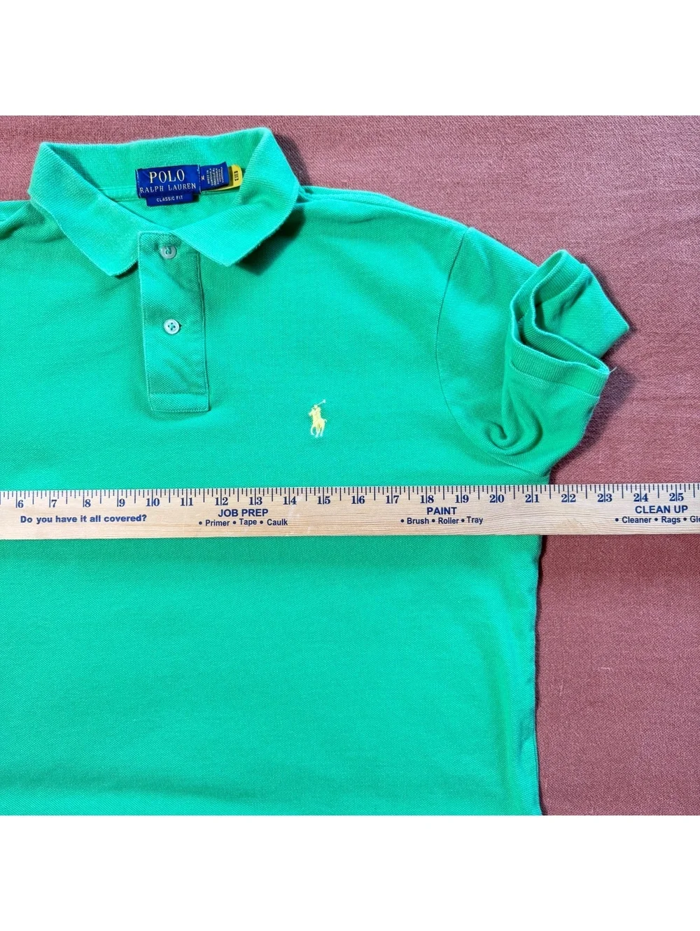 Polo Ralph Lauren Classic Fit Lime Green Cotton Polo Shirt Size M