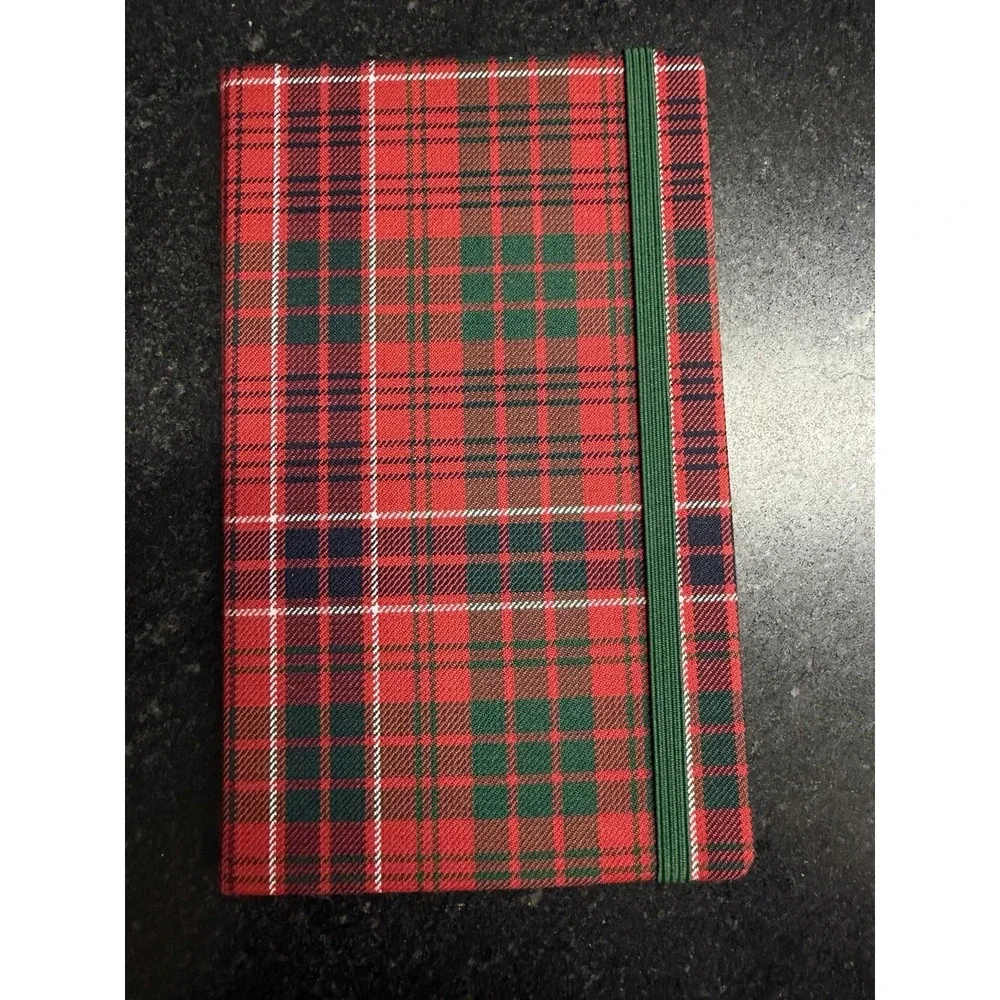 Waverley Scotland MacRae Modern Red Tartan Cloth Notebook Kinloch Anderson 8.5