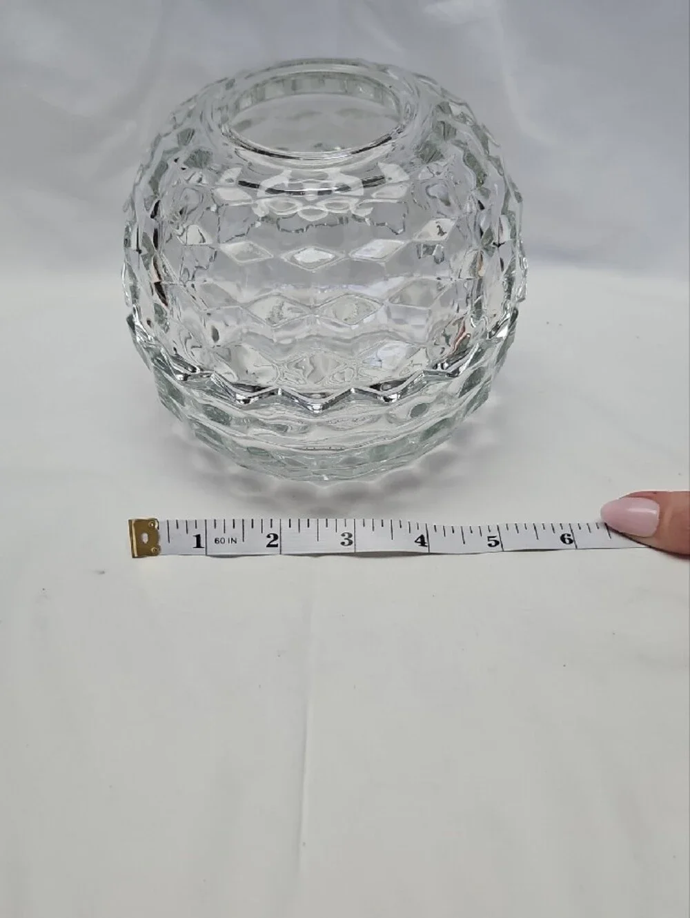 Fostoria clear glass american cubic