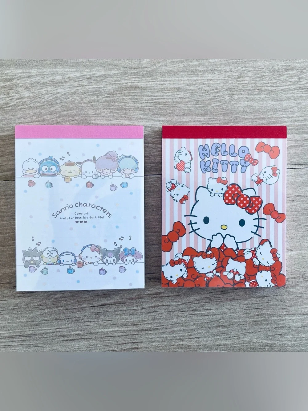 Sanrio Hello Kitty & Friends Mini Memo Pad Set 2 Pack Cute Stationery Japan⁠
