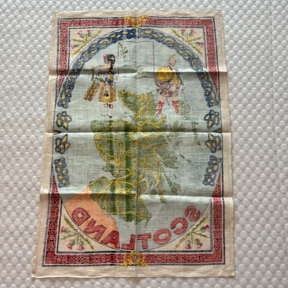 Vintage Lockhart Kirkcaldy Scotland Linen Tea Towel