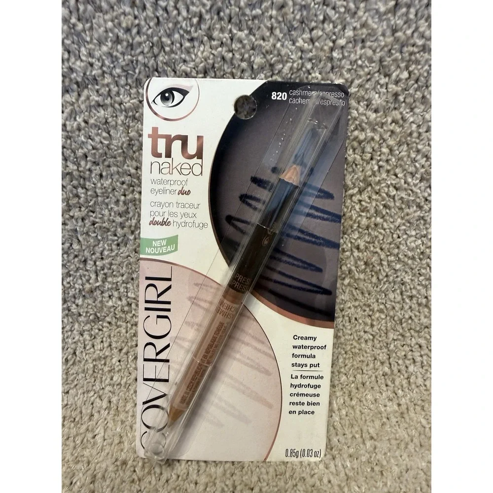 Covergirl Tru Naked Waterproof Eyeliner Duo 820 Cashmere‎ Espresso NOS