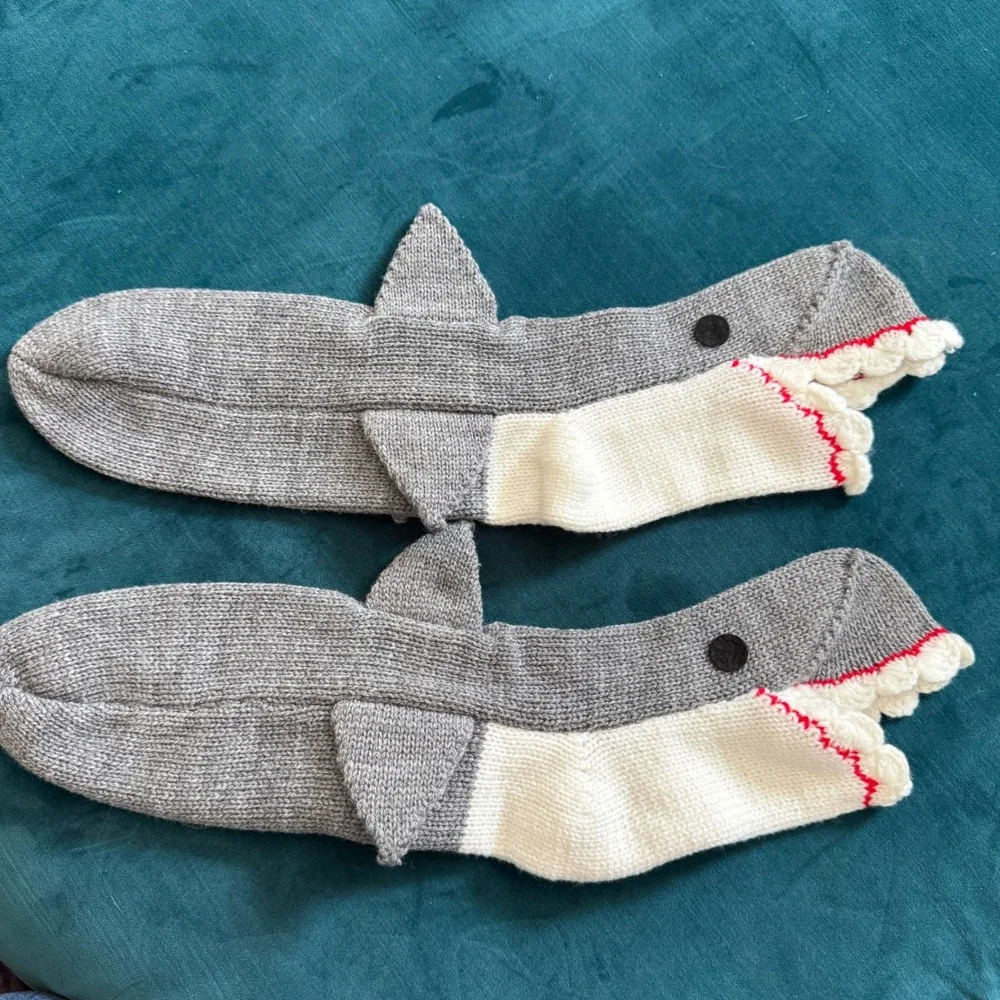 Handmade knit shark