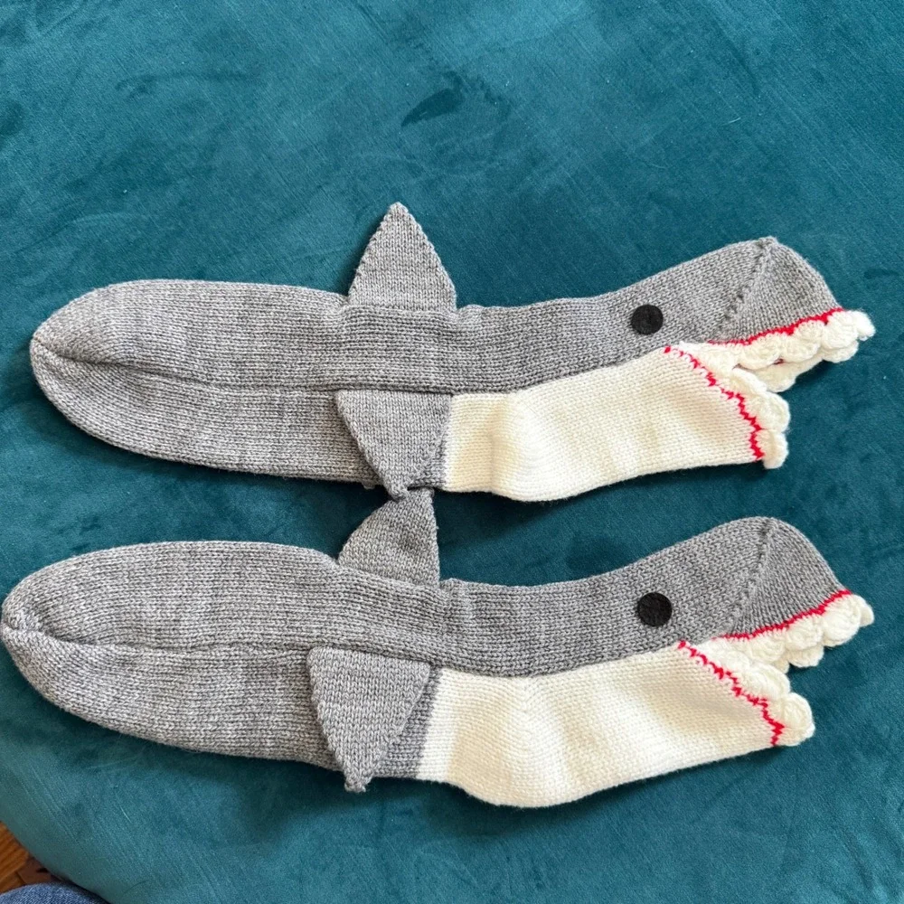 Handmade knit shark