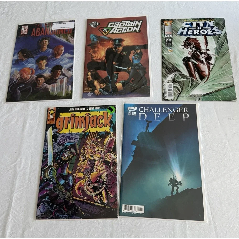 Lot 5‎ Indie Comic Books Grimjack Captain Action City Heroes Challenger Deep