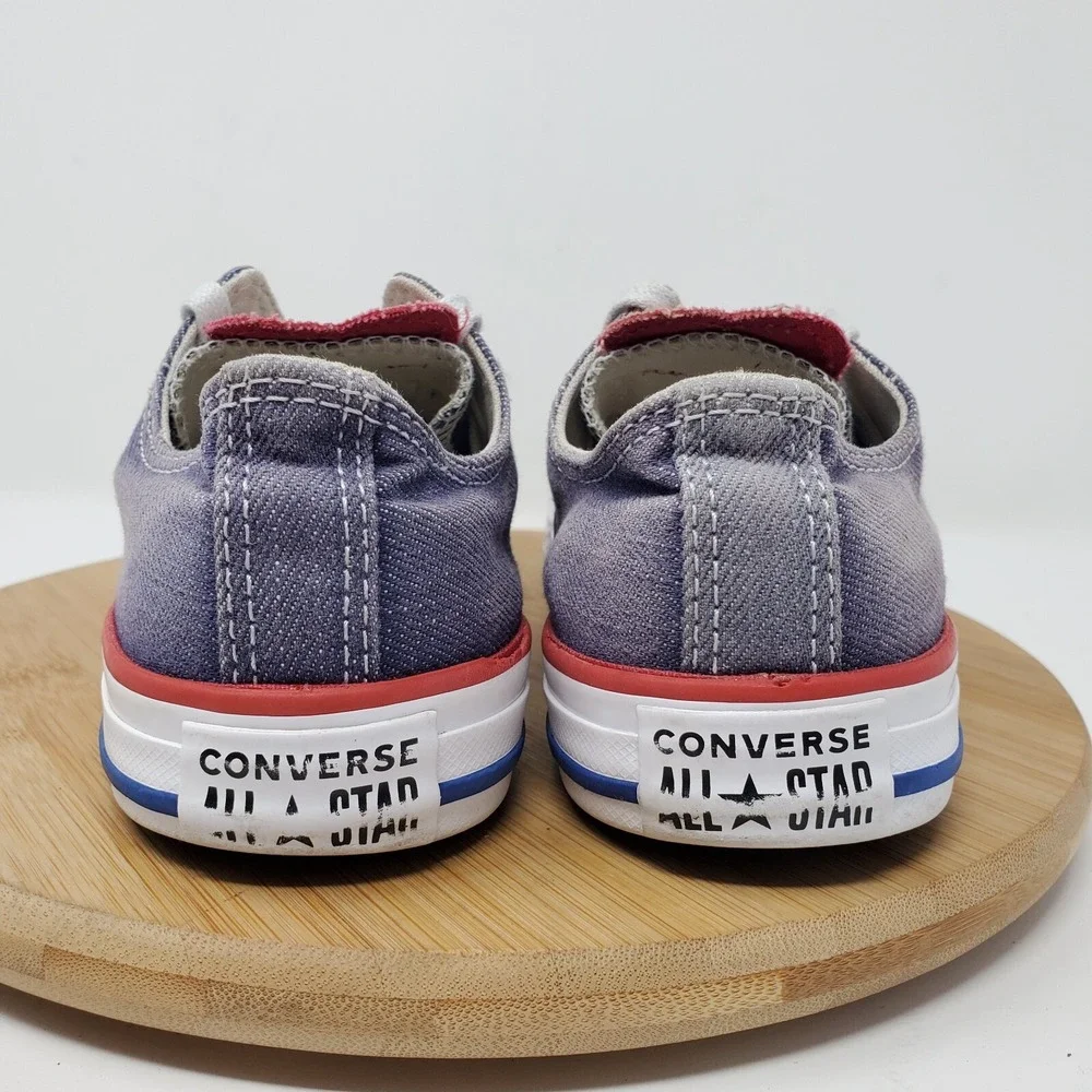 Converse All Star Kids 3 Shoes Denim Love Blue‎ Hearts Sneakers Youth Girls Boys