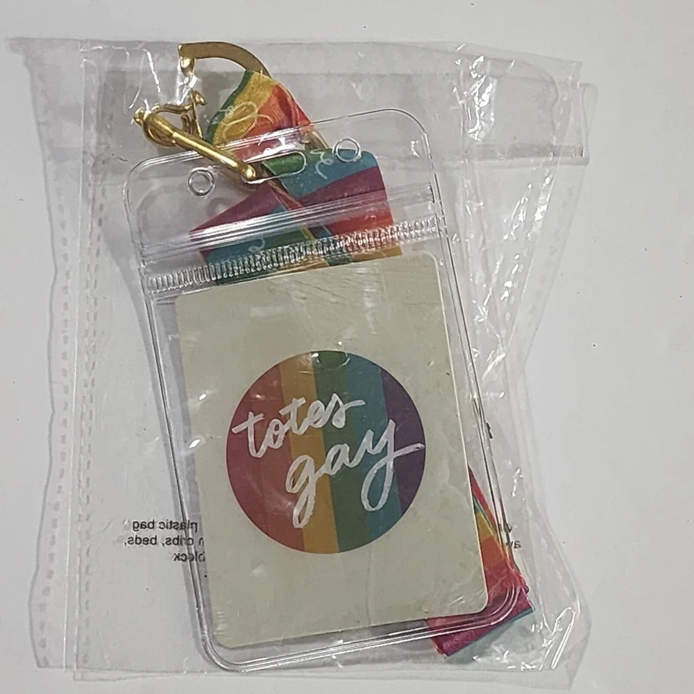 Ink Meets Paper Totes Gay Rainbow ID Lanyard Gay Pride LGBTQ+ New