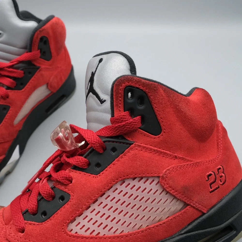Nike Air Jordan 5 Retro Raging Bull 9.5 Red Suede DD0587-600 2021