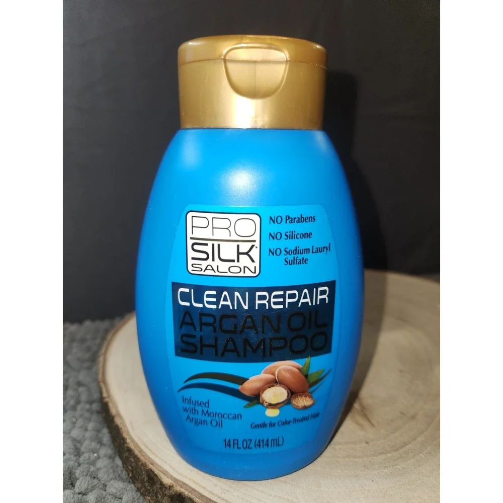 Pro Silk Salon‎ Argan Oil Shampoo Clean & Repair With Moroccan 14 Oz~NEW