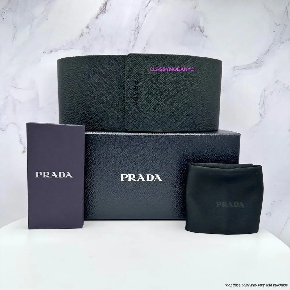 New PRADA Sunglasses Brown Tortoise Symbole Logo Rectangle w/ Case