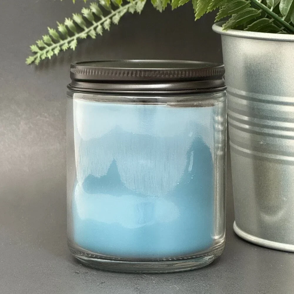 BBW Flannel White Barn Bath & Body Works Mason Jar Single Wick Candle