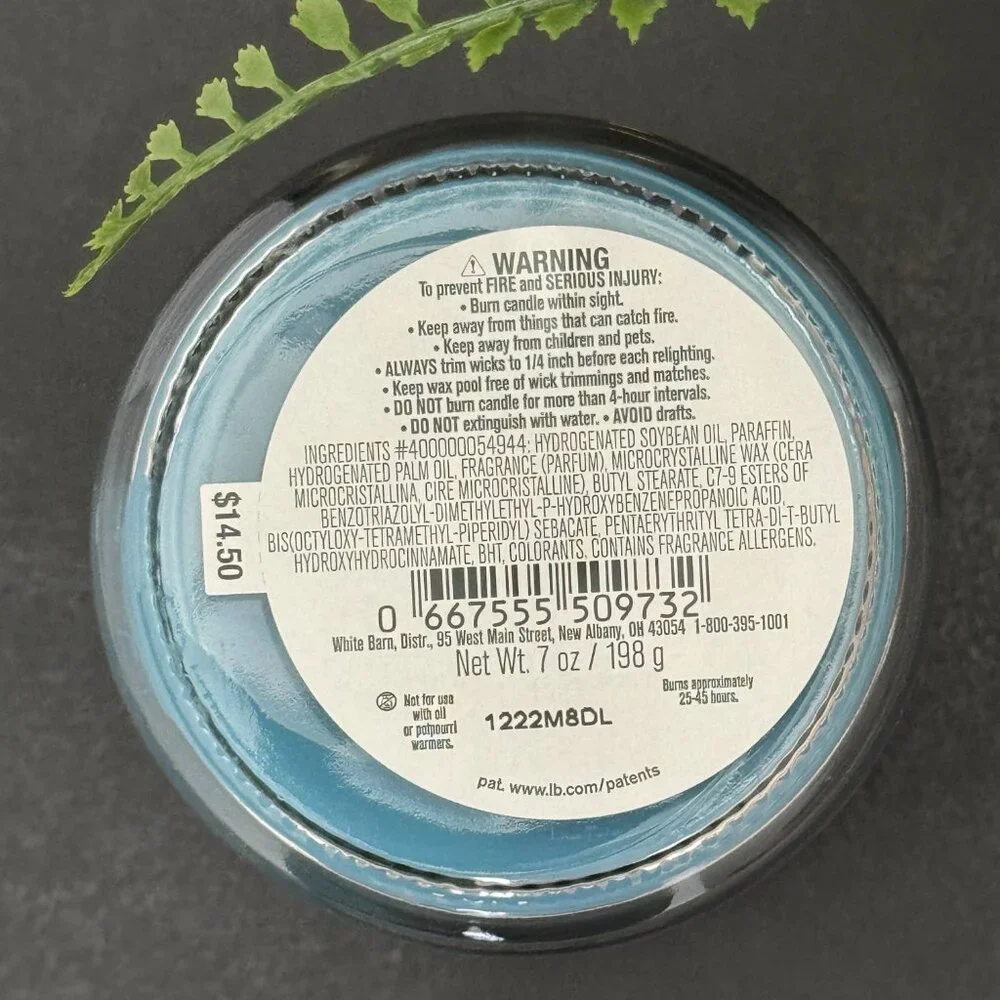 BBW Flannel White Barn Bath & Body Works Mason Jar Single Wick Candle