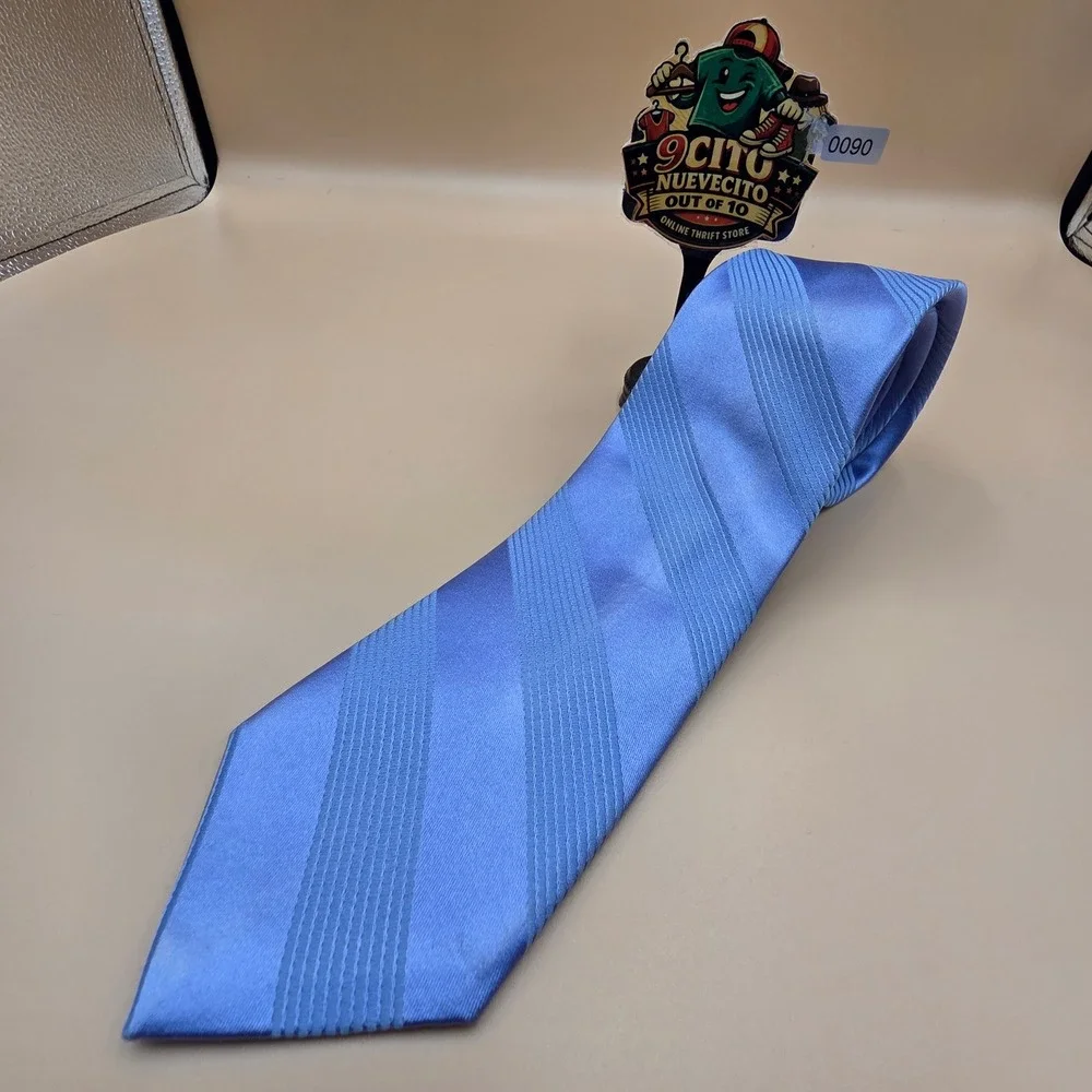 English‎ Laundry Mens Blue Tonal Diagonal Stripe 100% Silk Necktie