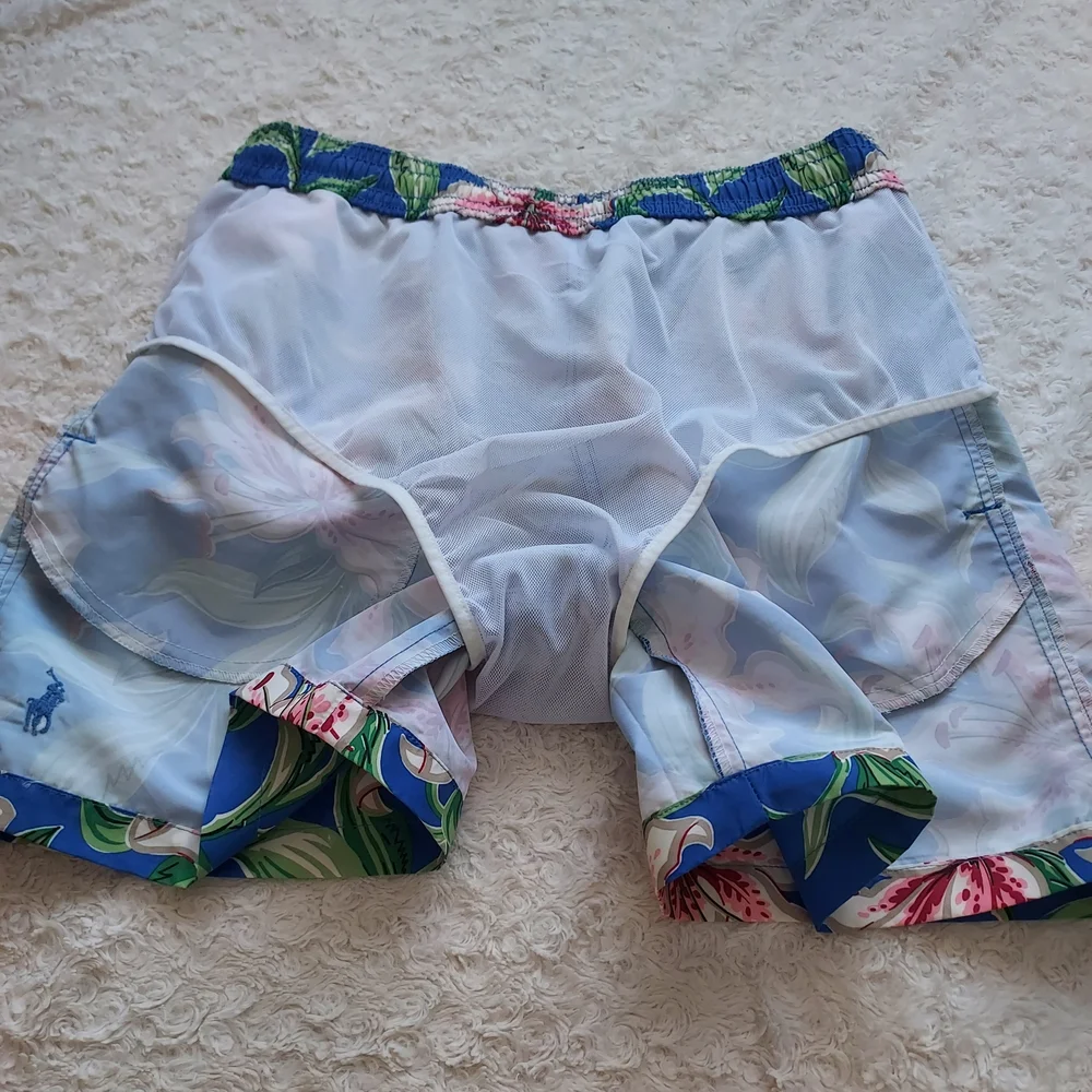 Polo Ralph Lauren Hawaiian Hibiscus Surf Board Swim Trunks Pony Beach Vacation