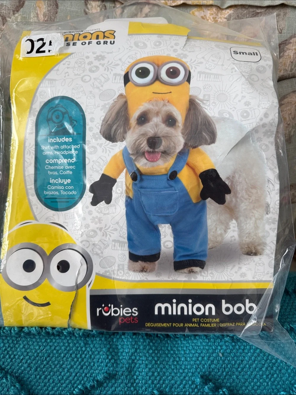 Rubie's Pets Minion Bob Dog Costume - Yellow & Blue Size Small
