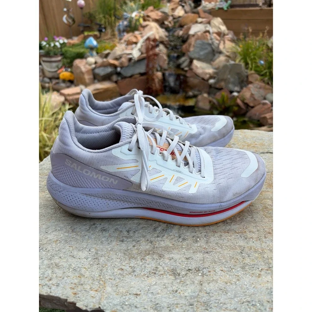Salomon Spectur Road Running Shoes Mens 11 White‎ Lilac Orange 415894