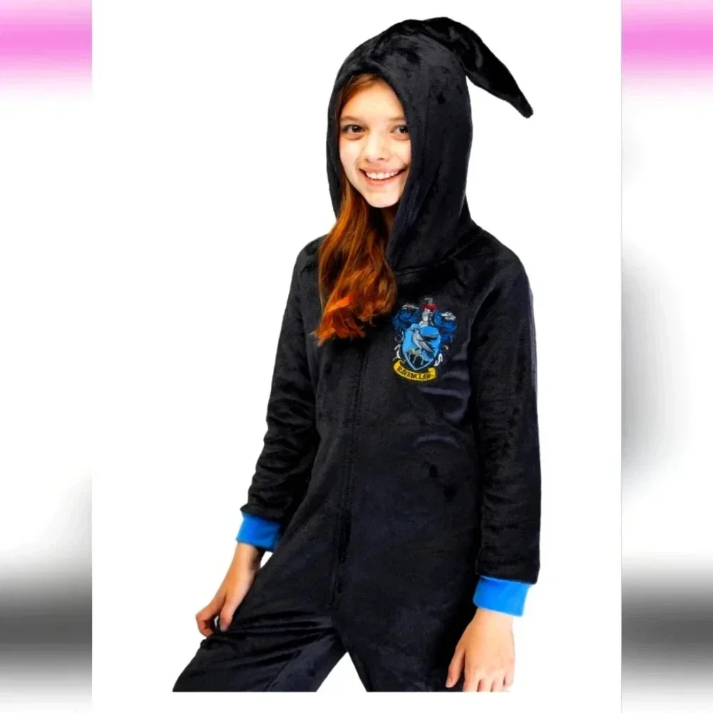 Ravenclaw cosplay unisex hooded zipper jumpsuit
