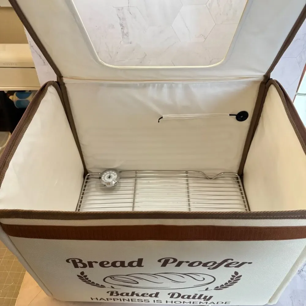 Folding Bread Proofing Box 50-113℉ 48H Timer Dough Proofer Metal Rack GIYUDOT
